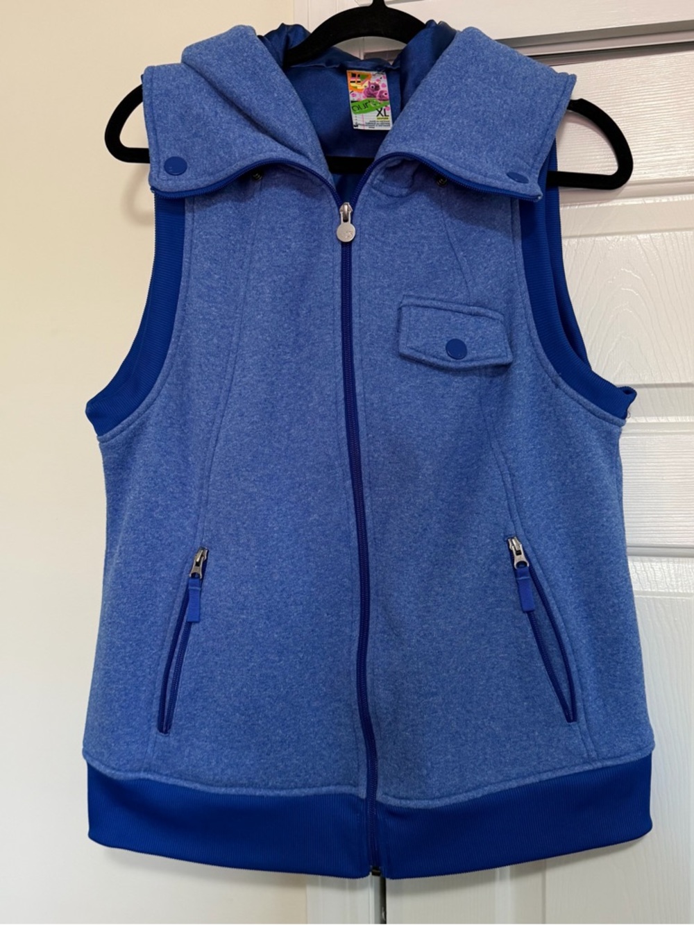 Burton Starr Dryride Hooded Full Zip Outdoor Blue Ski & Snow Vest Size XL